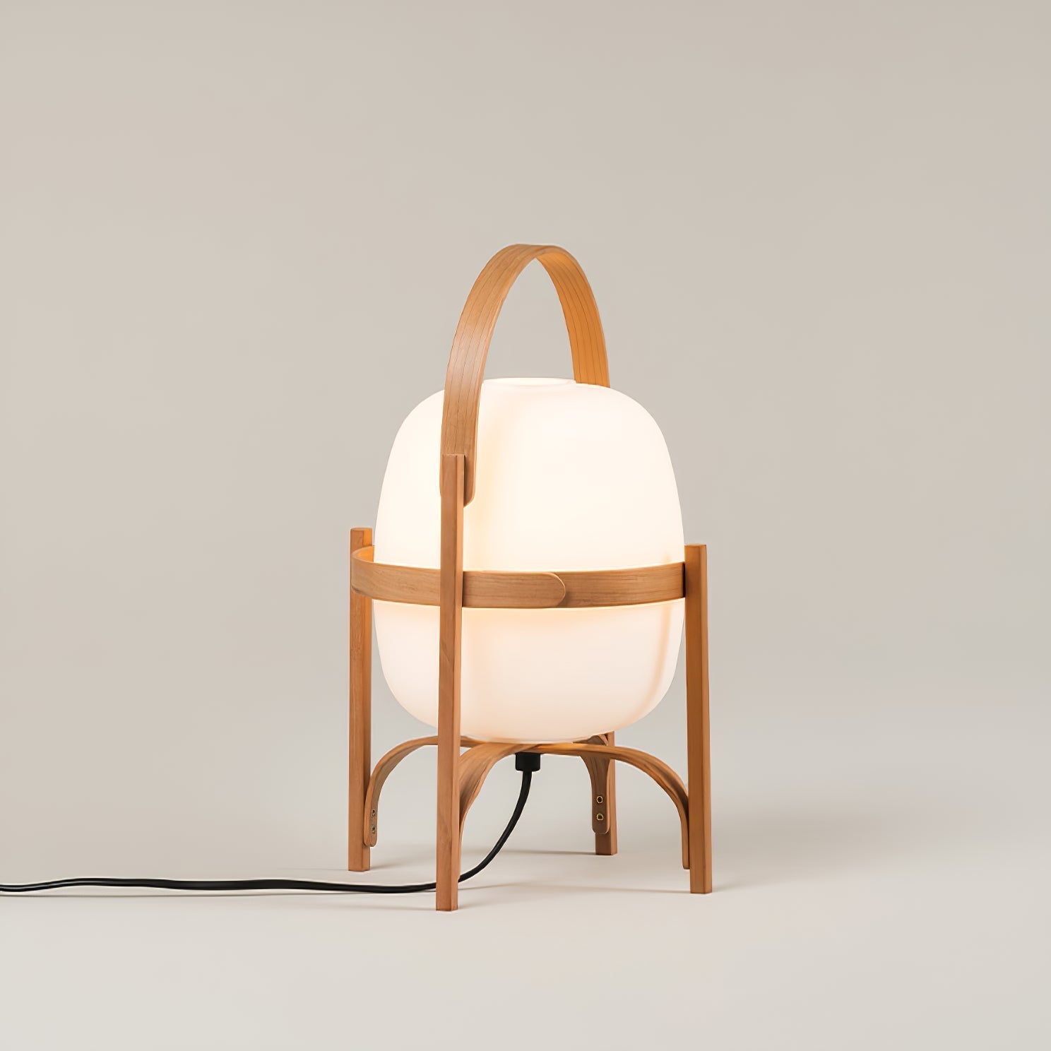 Faron Lantern Wood Table Lamp