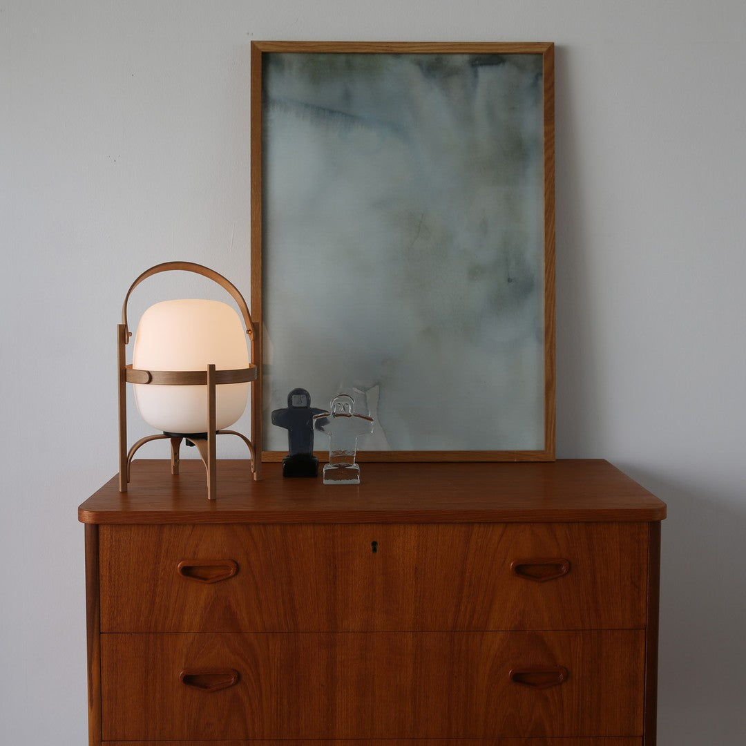 Faron Lantern Wood Table Lamp