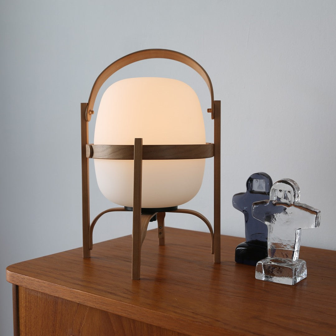 Faron Lantern Wood Table Lamp