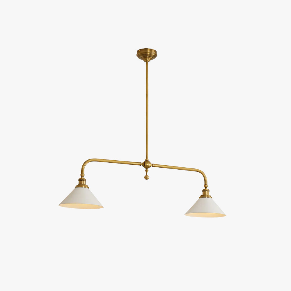 Zya Retro Ceramic Aluminum 2-Light Linear Pendant Light