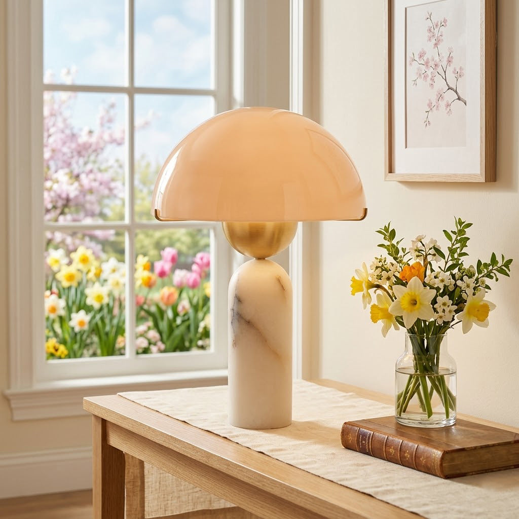 Phen Stone Sphere Table Lamp