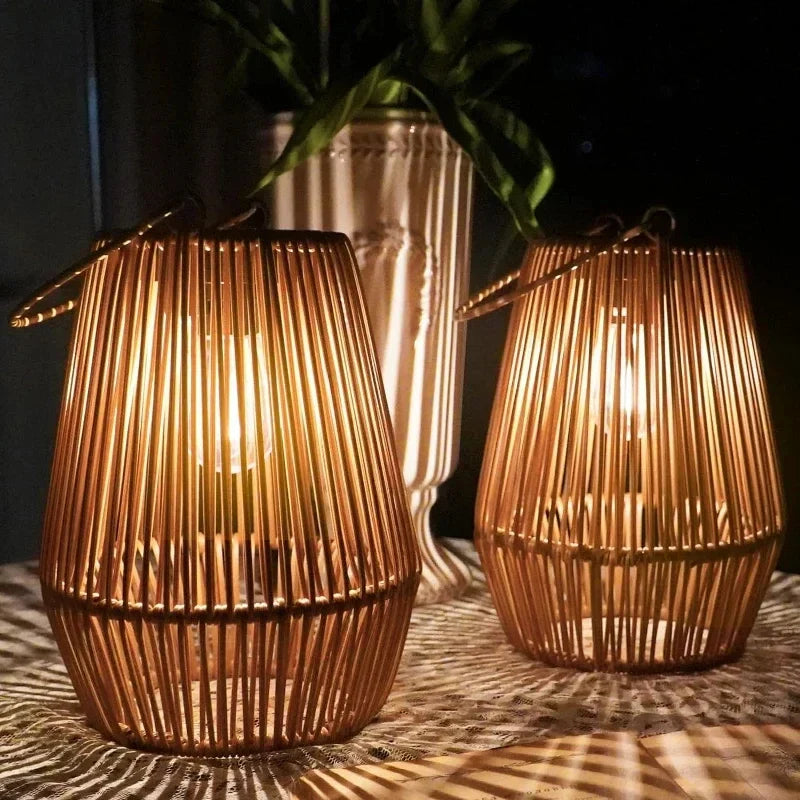 Nori Woven Solar Hanging Garden Lantern
