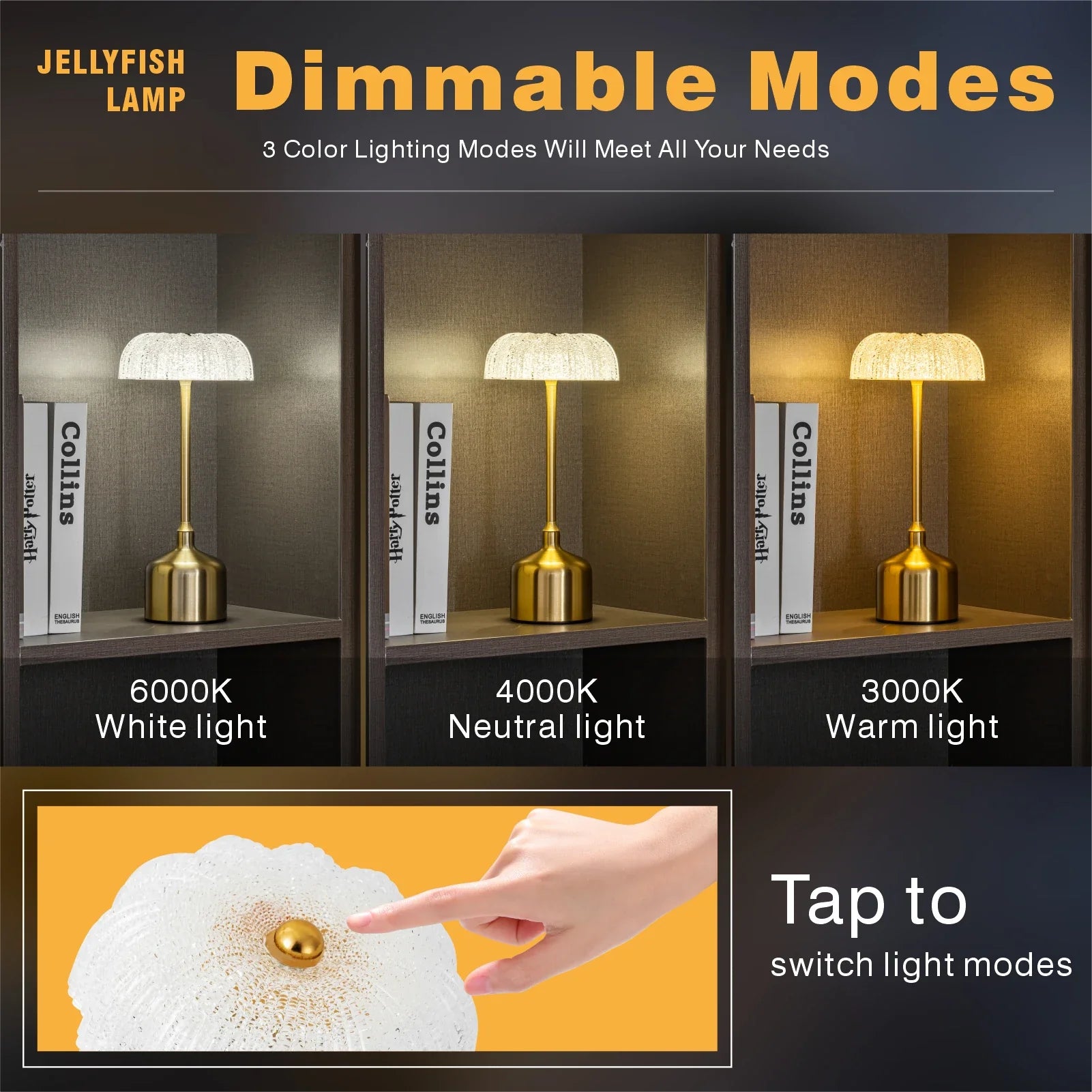 Ines Retro Brass Cordless LED Table Lamp