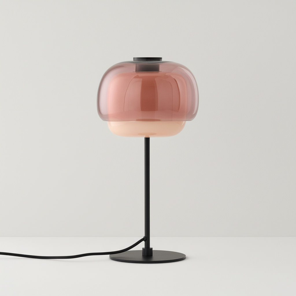 Arco Double Dome Glass Table Lamp
