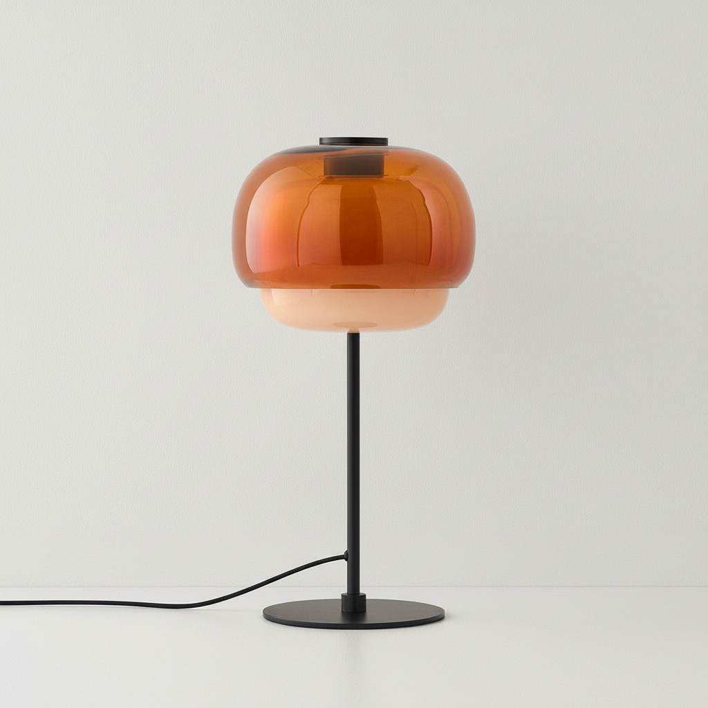Arco Double Dome Glass Table Lamp