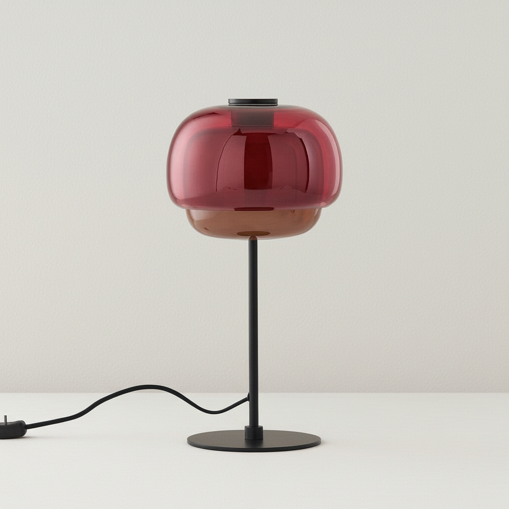 Arco Double Dome Glass Table Lamp