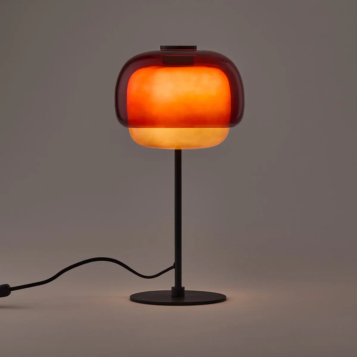 Arco Double Dome Glass Table Lamp