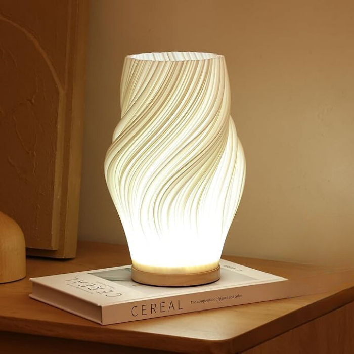 Elara Sculpted Wave Table Lamp