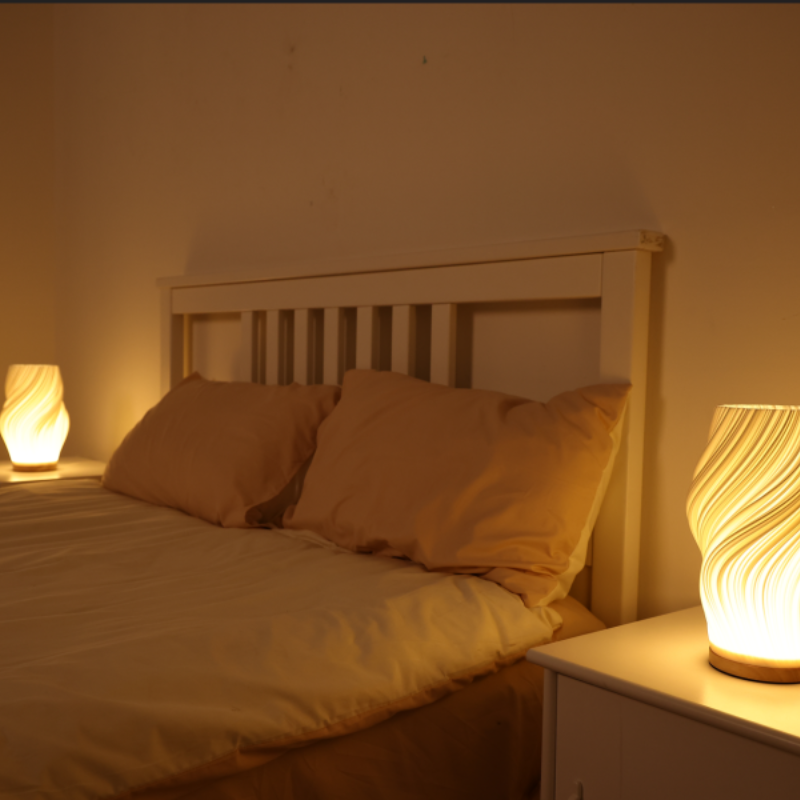 Elara Sculpted Wave Table Lamp