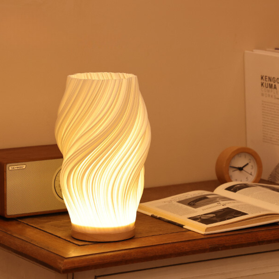Elara Sculpted Wave Table Lamp