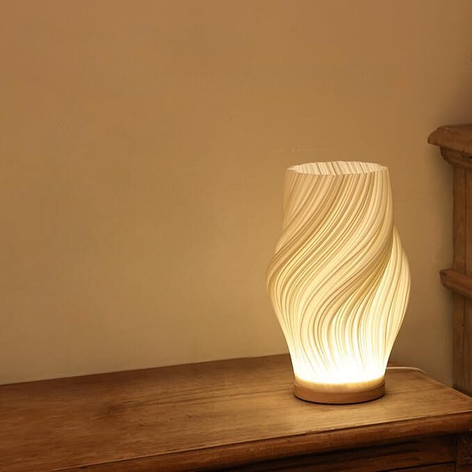 Elara Sculpted Wave Table Lamp