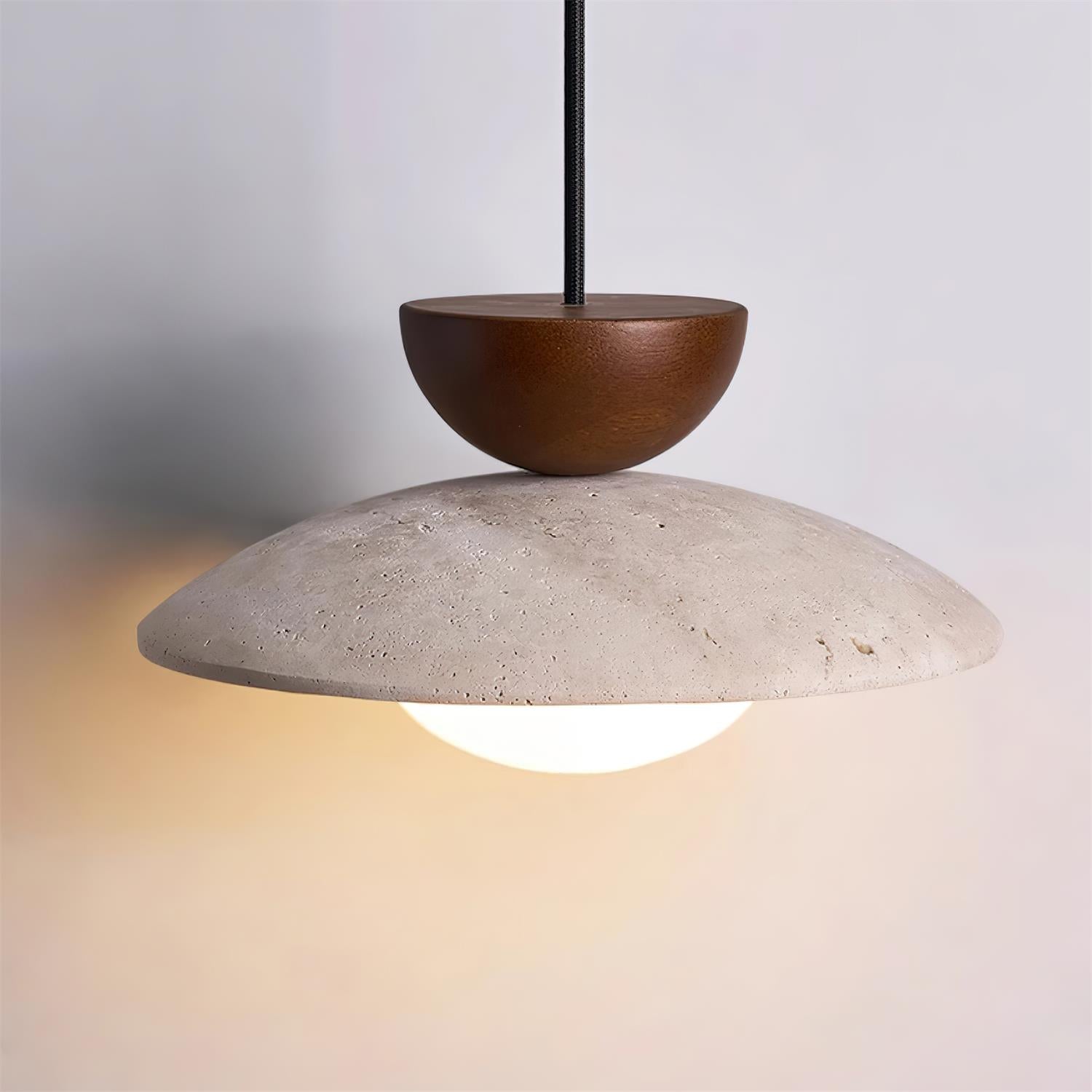 Aveny Travertine Glass Pendant Light