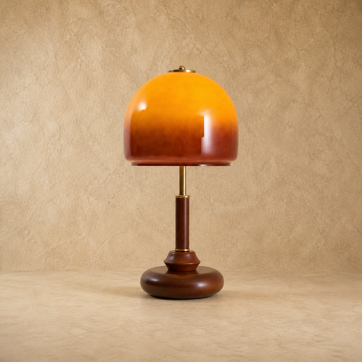 Amelo Amber Dome Table Lamp