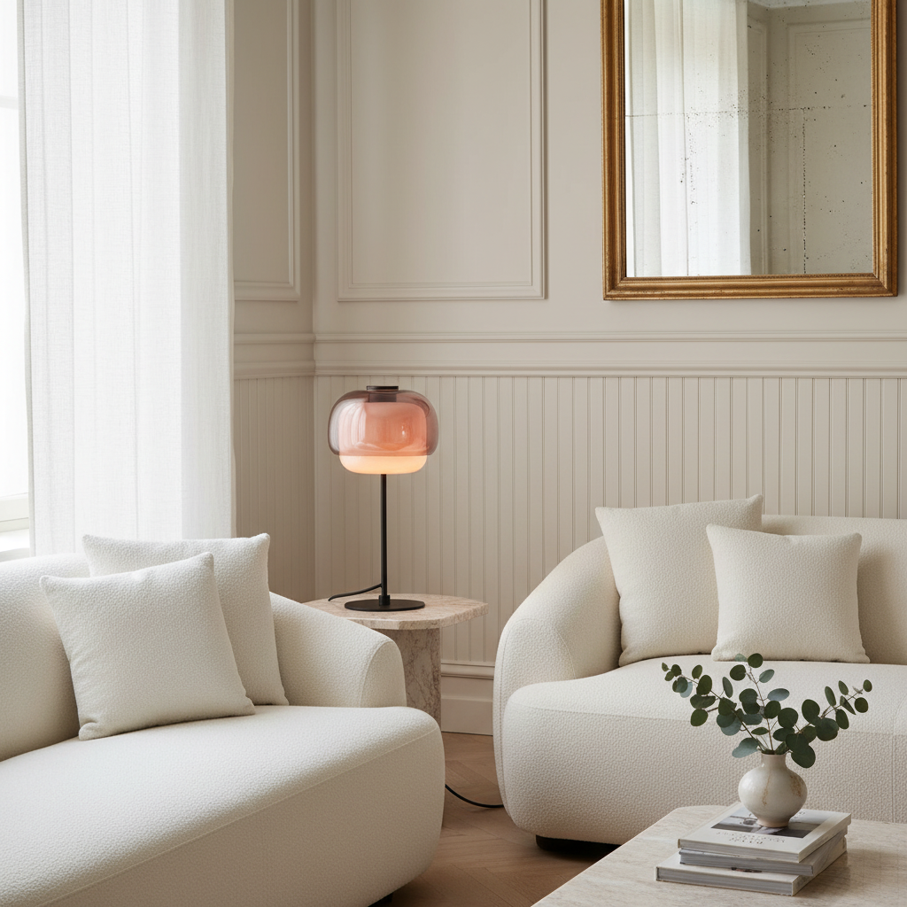 Arco Double Dome Glass Table Lamp