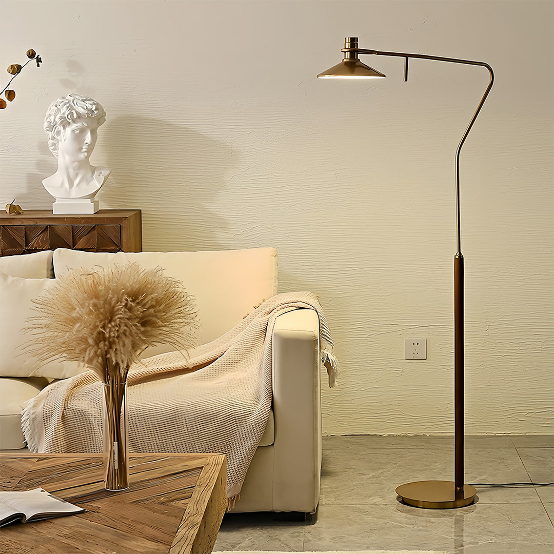 Liora Adjustable Gold Floor Lamp