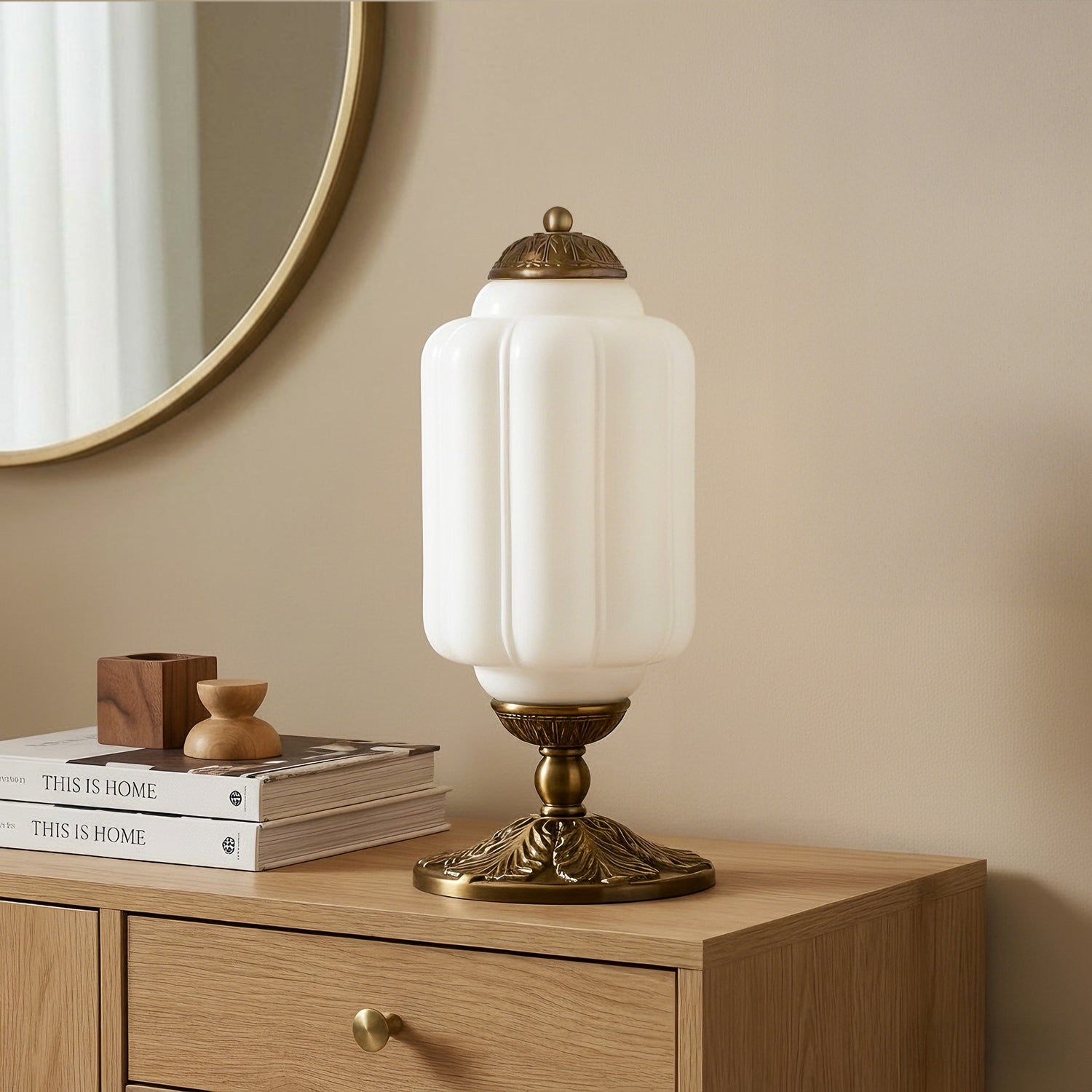 Camelie Vintage Glass Table Lamp