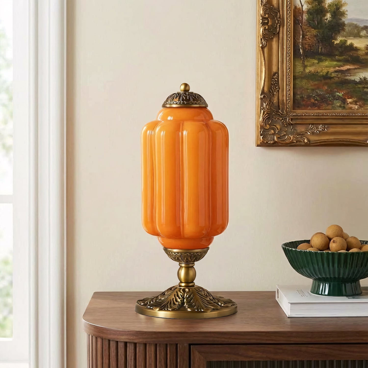 Camelie Vintage Glass Table Lamp
