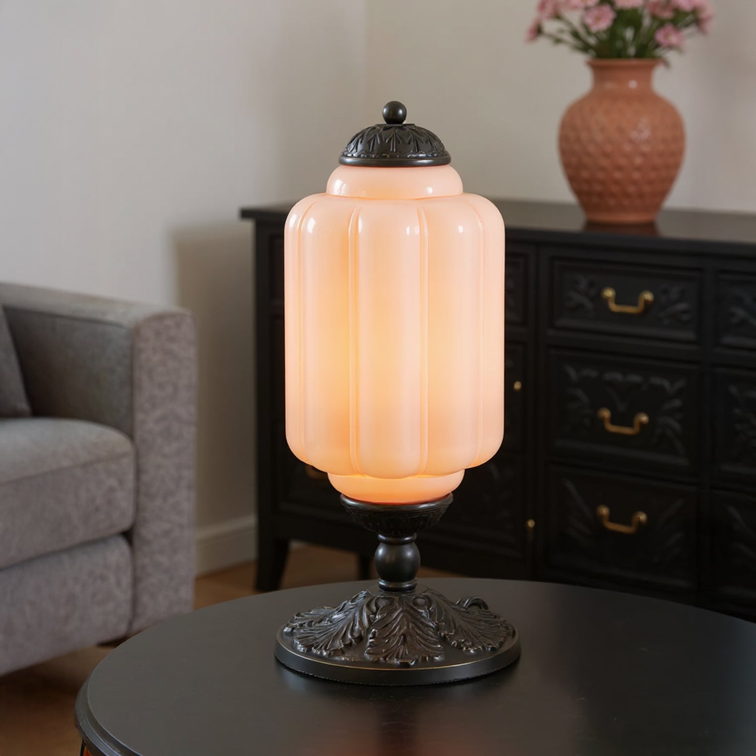 Camelie Vintage Glass Table Lamp