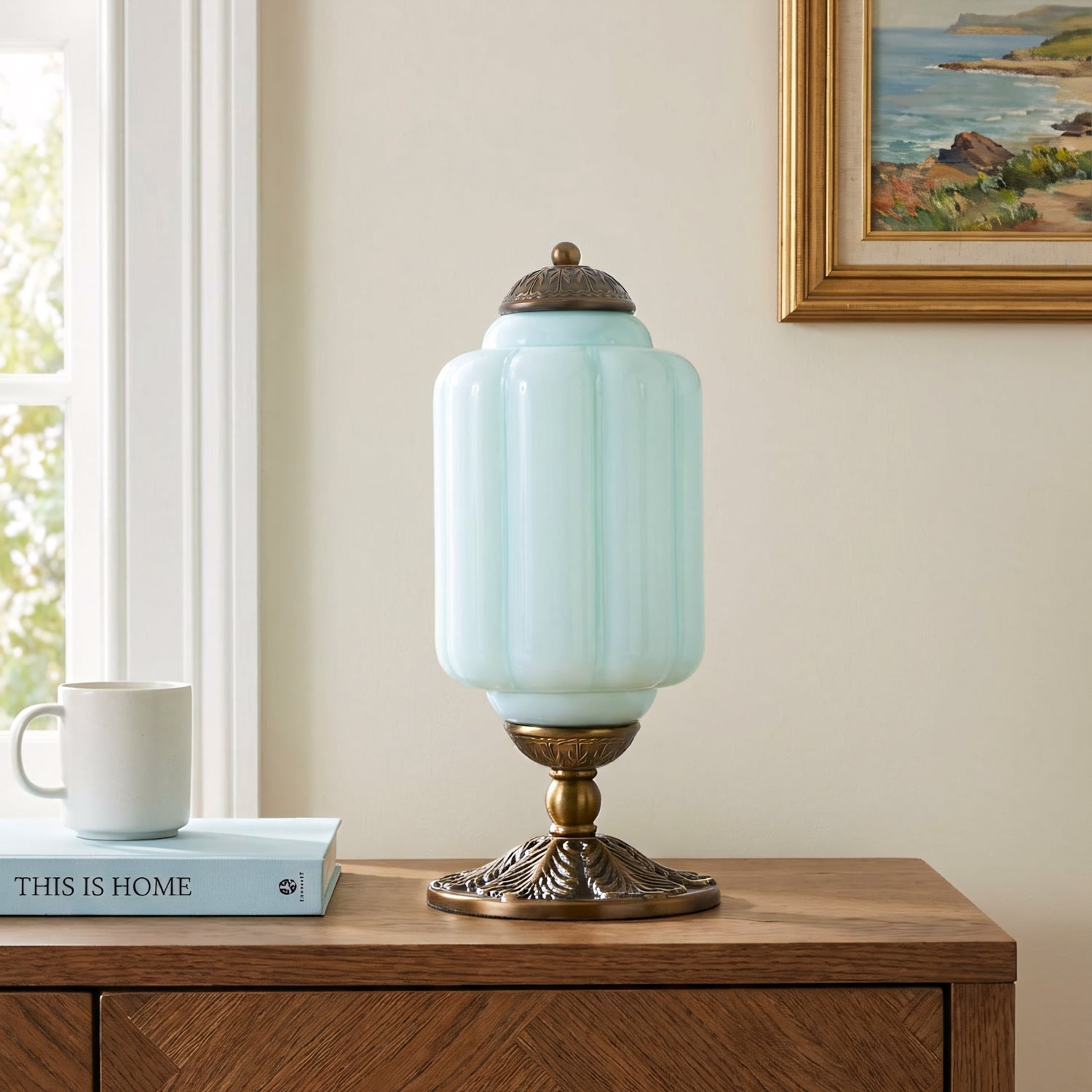 Camelie Vintage Glass Table Lamp
