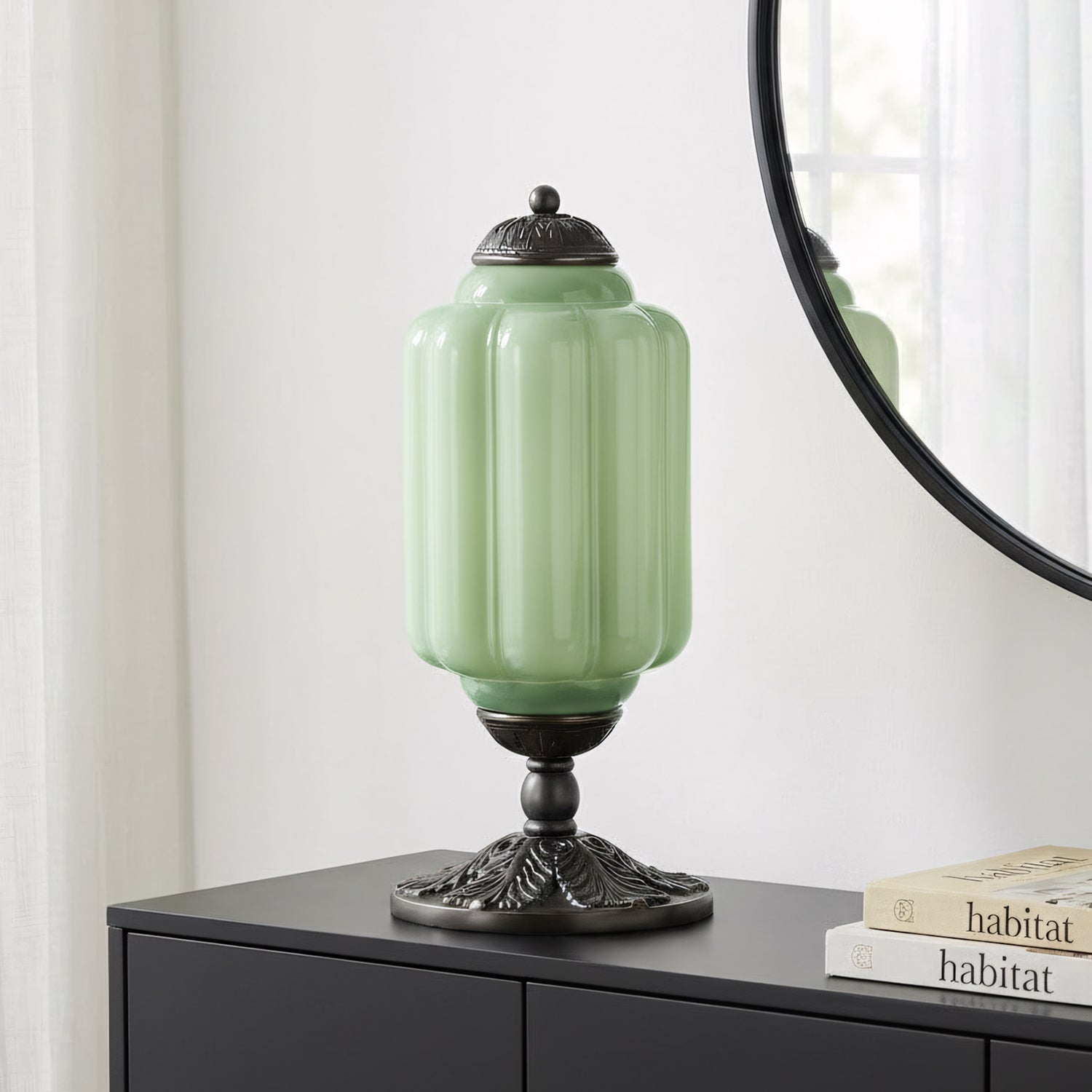 Camelie Vintage Glass Table Lamp