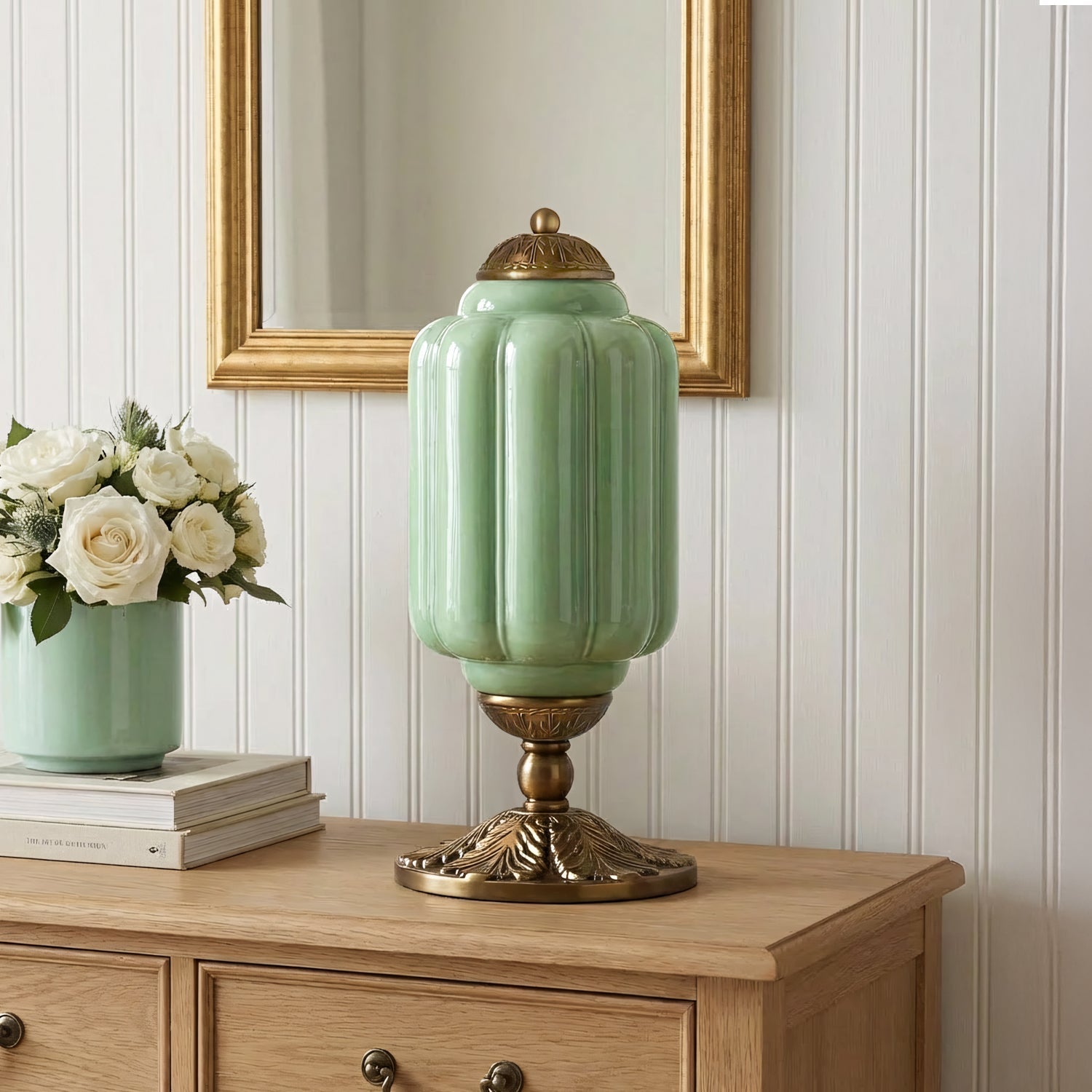 Camelie Vintage Glass Table Lamp