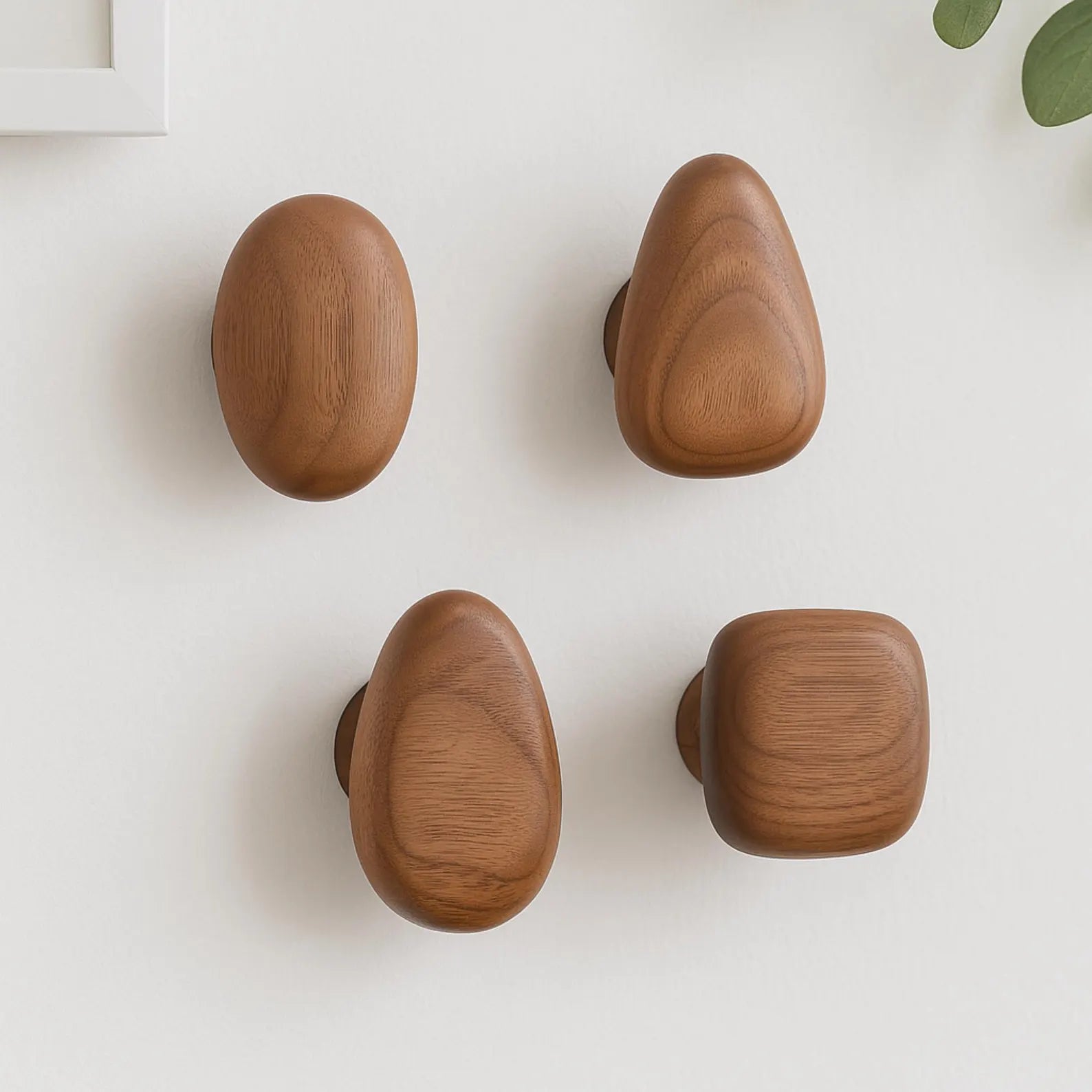 Brior Oak Pebble Wall Hooks