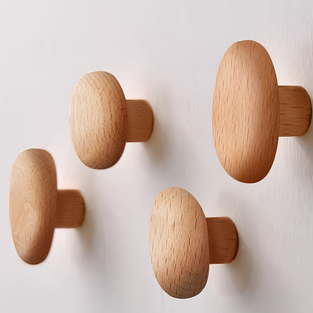 Brior Oak Pebble Wall Hooks