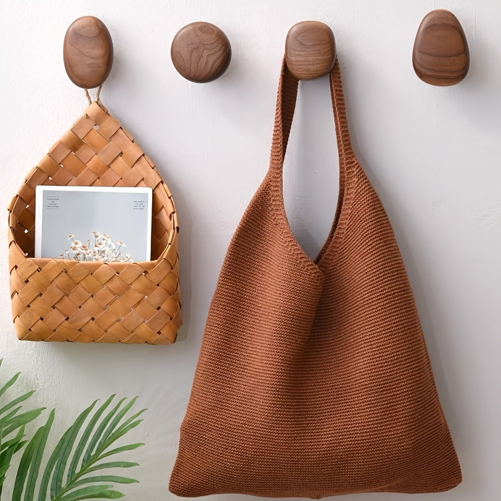 Brior Oak Pebble Wall Hooks