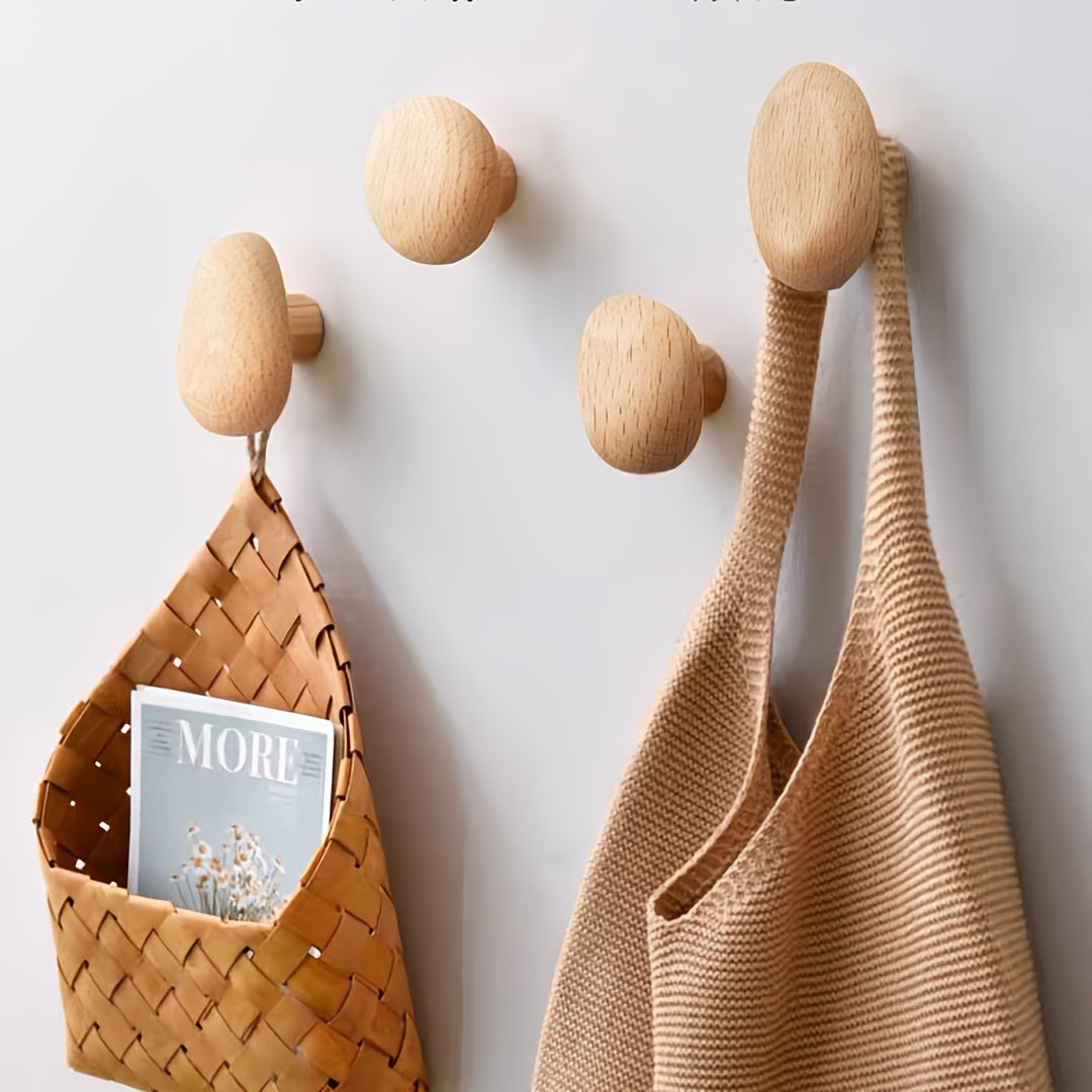 Brior Oak Pebble Wall Hooks