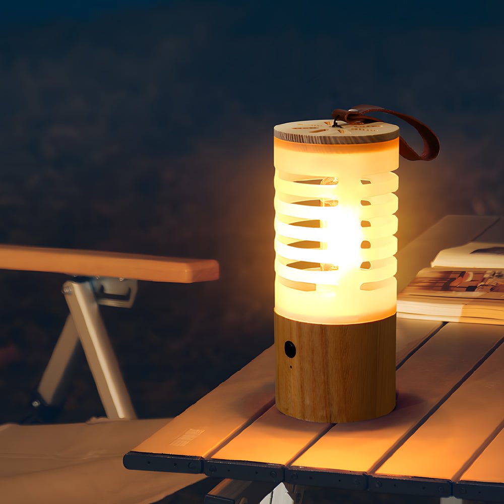 Liora Wood Hanging Camping Lantern