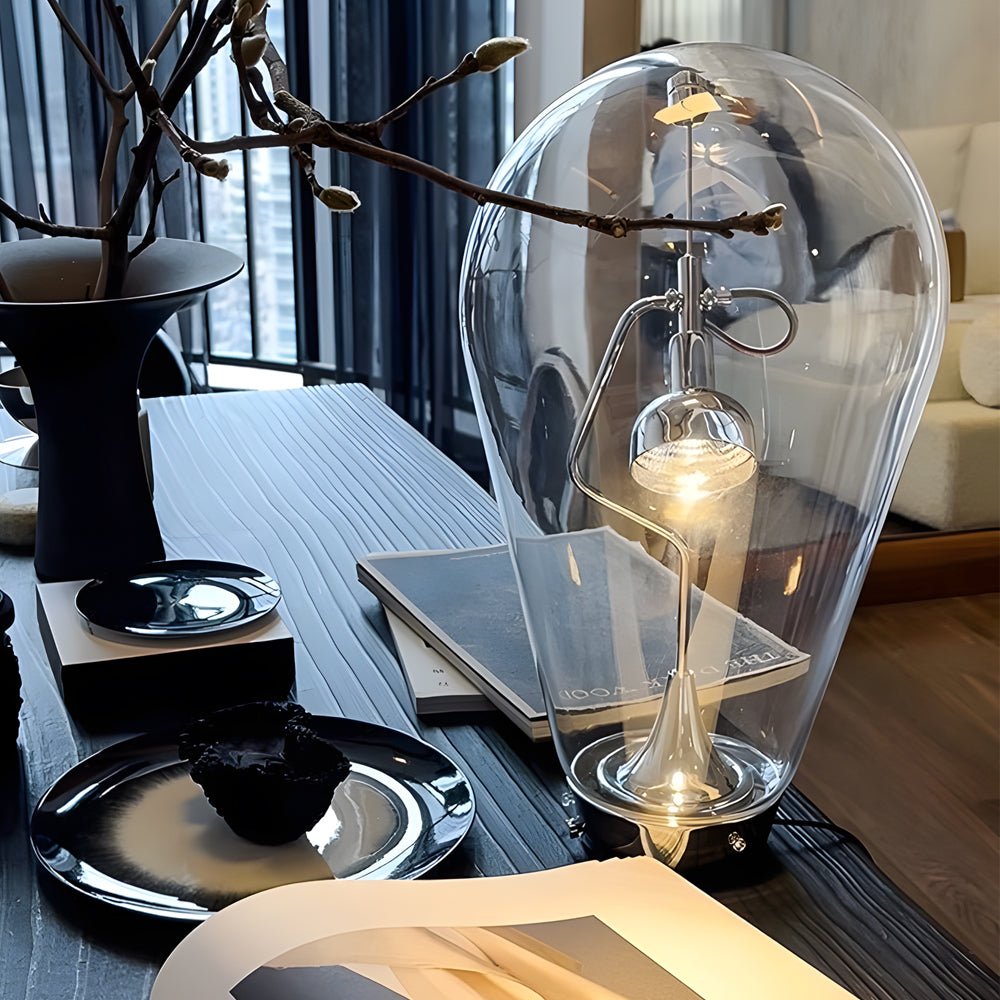 Brelon Glass Orb Desk Lamp