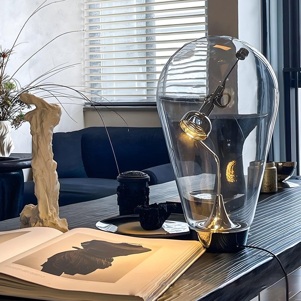 Brelon Glass Orb Desk Lamp
