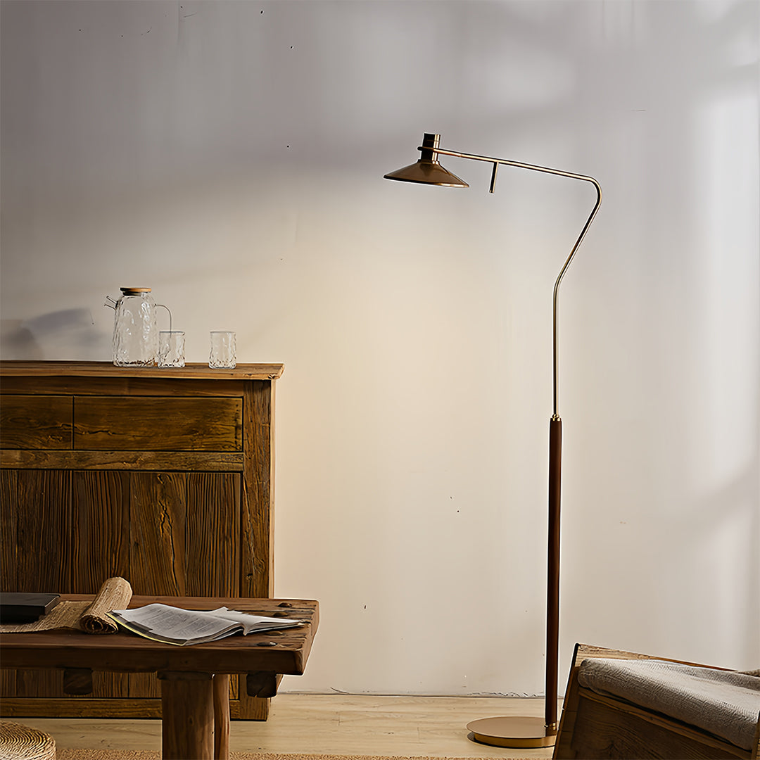 Liora Adjustable Gold Floor Lamp